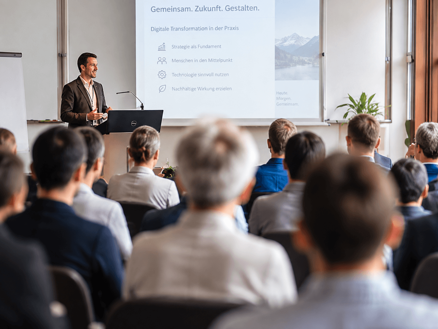 Workshop mit Publikum und Vortragssituation
