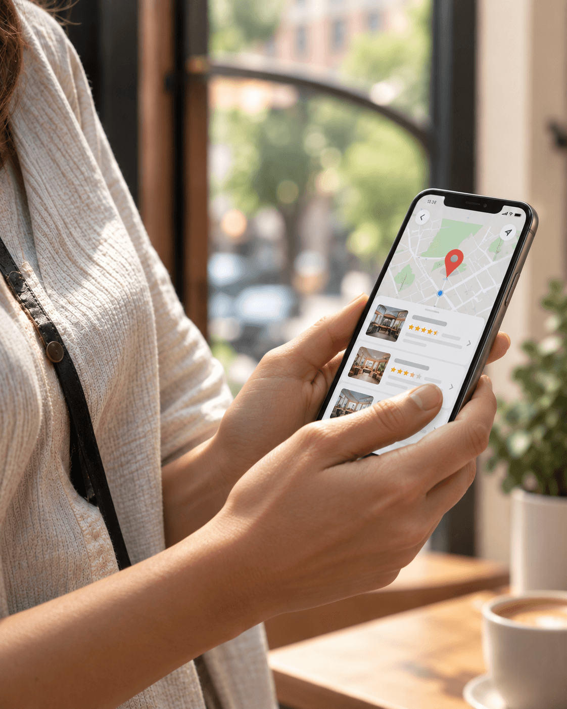 Smartphone mit lokaler Kartensuche