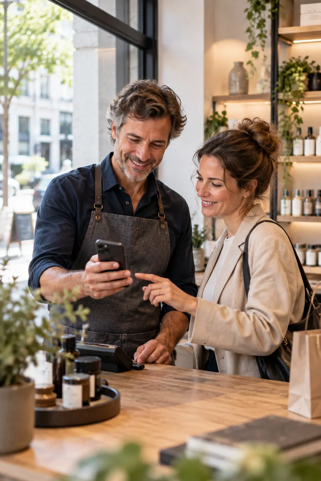 Lokales Unternehmen bei der Arbeit an digitaler Sichtbarkeit